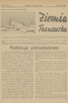 Ziemia Tarnowska : czasopismo poświęcone sprawom kulturalno-społecznym ze szczególnym uwzględnieniem miasta Tarnowa i Ziemi Tarnowskiej. R.1, 1938, nr 3