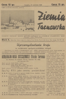 Ziemia Tarnowska : czasopismo poświęcone sprawom kulturalno-społecznym ze szczególnym uwzględnieniem miasta Tarnowa i Ziemi Tarnowskiej. R.1, 1938, nr 17-18