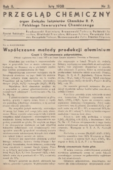 Przegląd Chemiczny : organ Związku Inżynierów Chemików R. P. i Polskiego Towarzystwa Chemicznego. R.2, 1938, nr 2