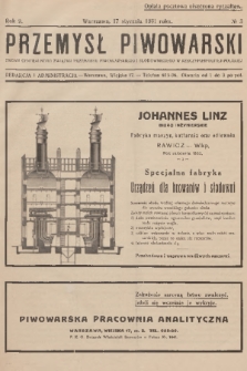 Przemysł Piwowarski : organ Centralnego Związku Przemysłu Piwowarskiego i Słodowniczego w Rzeczypospolitej Polskiej. R.9, 1931, № 3