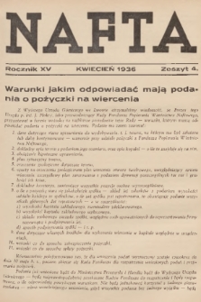 Nafta. R.15, 1936, Zeszyt 4