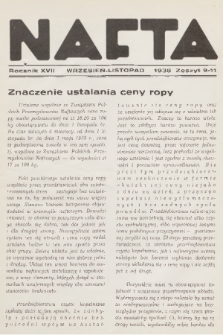 Nafta. R.17, 1938, Zeszyt 9-11