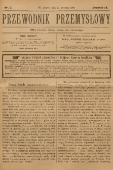 Przewodnik Przemysłowy. R.9, 1904, nr 7