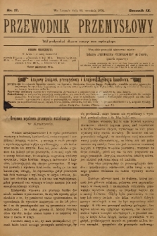 Przewodnik Przemysłowy. R.9, 1904, nr 17
