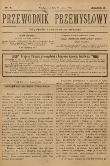 Przewodnik Przemysłowy. R.10, 1905, nr 4