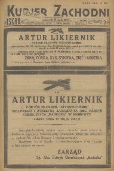 Kurjer Zachodni Iskra. R.28, 1937, nr 130