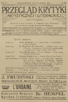Przegląd Krytyki Artystycznej i Literackiej. R.2, 1910, № 32