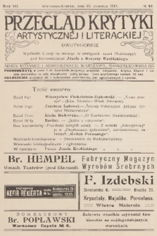Przegląd Krytyki Artystycznej i Literackiej. R.3, 1911, № 45