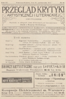 Przegląd Krytyki Artystycznej i Literackiej. R.3, 1911, № 48
