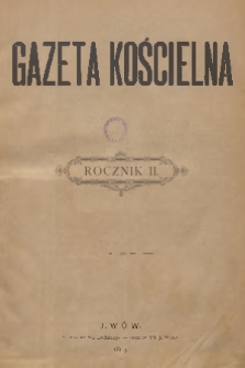 Gazeta Kościelna. R.2, 1894, Spis rzeczy
