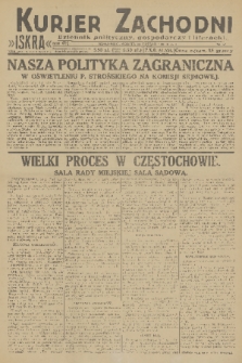 Kurjer Zachodni Iskra : dziennik polityczny, gospodarczy i literacki. R.22, 1931, nr 43