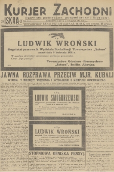 Kurjer Zachodni Iskra : dziennik polityczny, gospodarczy i literacki. R.22, 1931, nr 83
