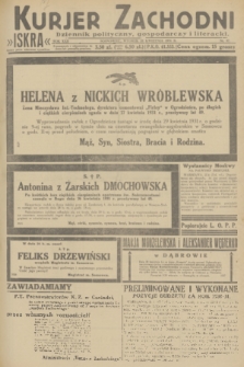 Kurjer Zachodni Iskra : dziennik polityczny, gospodarczy i literacki. R.22, 1931, nr 97