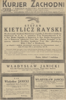 Kurjer Zachodni Iskra : dziennik polityczny, gospodarczy i literacki. R.22, 1931, nr 125