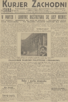 Kurjer Zachodni Iskra : dziennik polityczny, gospodarczy i literacki. R.22, 1931, nr 163