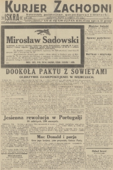 Kurjer Zachodni Iskra : dziennik polityczny, gospodarczy i literacki. R.22, 1931, nr 197