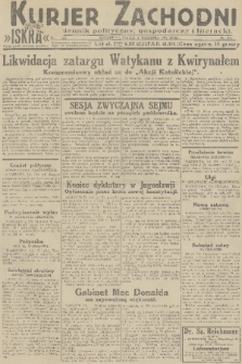 Kurjer Zachodni Iskra : dziennik polityczny, gospodarczy i literacki. R.22, 1931, nr 203