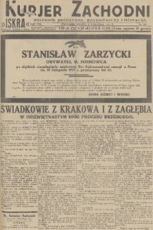 Kurjer Zachodni Iskra : dziennik polityczny, gospodarczy i literacki. R.22, 1931, nr 266