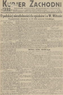 Kurjer Zachodni Iskra : dziennik polityczny, gospodarczy i literacki. R.22, 1931, nr 295