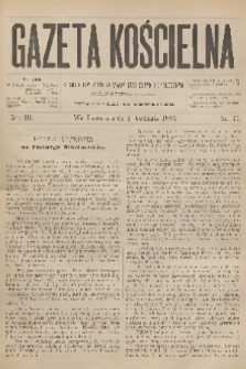 Gazeta Kościelna : pismo poświęcone sprawom kościelnym i społecznym : organ duchowieństwa. R.3, 1895, nr 14