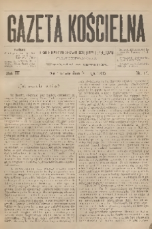 Gazeta Kościelna : pismo poświęcone sprawom kościelnym i społecznym : organ duchowieństwa. R.3, 1895, nr 19