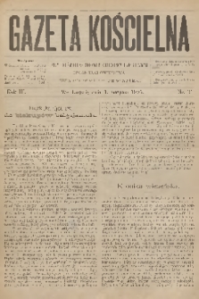 Gazeta Kościelna : pismo poświęcone sprawom kościelnym i społecznym : organ duchowieństwa. R.3, 1895, nr 31
