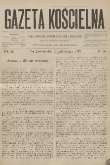 Gazeta Kościelna : pismo poświęcone sprawom kościelnym i społecznym : organ duchowieństwa. R.3, 1895, nr 40