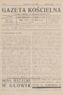 Gazeta Kościelna : tygodnik poświęcony sprawom kościelnym : organ stowarzyszeń kapłańskich w Polsce. R.40, 1933, nr 27