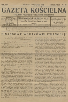 Gazeta Kościelna : tygodnik poświęcony sprawom kościelnym : organ stowarzyszeń kapłańskich w Polsce. R.42, 1935, nr 45