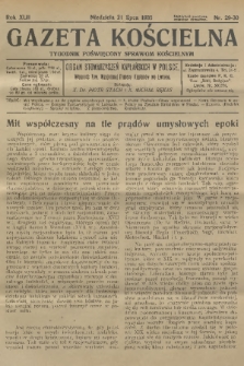 Gazeta Kościelna : tygodnik poświęcony sprawom kościelnym : organ stowarzyszeń kapłańskich w Polsce. R.42, 1935, nr 29-30