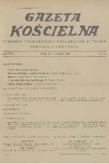 Gazeta Kościelna : tygodnik stowarzyszeń kapłańskich w Polsce. R.43, 1936, nr 14
