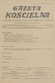 Gazeta Kościelna : tygodnik stowarzyszeń kapłańskich w Polsce. R.44, 1937, nr 3