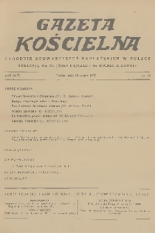 Gazeta Kościelna : tygodnik stowarzyszeń kapłańskich w Polsce. R.44, 1937, nr 13