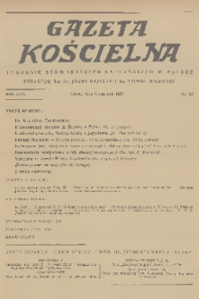 Gazeta Kościelna : tygodnik stowarzyszeń kapłańskich w Polsce. R.44, 1937, nr 23