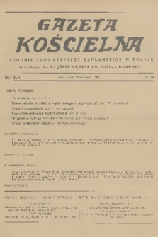 Gazeta Kościelna : tygodnik stowarzyszeń kapłańskich w Polsce. R.44, 1937, nr 24 + wkładka