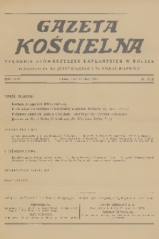 Gazeta Kościelna : tygodnik stowarzyszeń kapłańskich w Polsce. R.44, 1937, nr 27 + wkładka