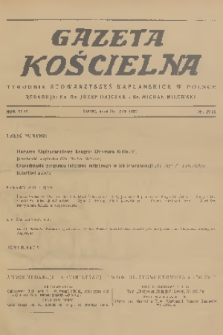 Gazeta Kościelna : tygodnik stowarzyszeń kapłańskich w Polsce. R.44, 1937, nr 29