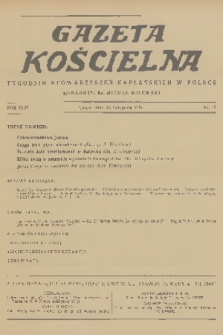 Gazeta Kościelna : tygodnik stowarzyszeń kapłańskich w Polsce. R.44, 1937, nr 46