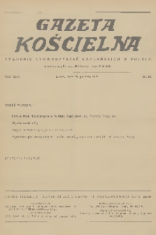 Gazeta Kościelna : tygodnik stowarzyszeń kapłańskich w Polsce. R.44, 1937, nr 52
