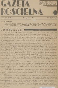 Gazeta Kościelna : tygodnik dla duchowieństwa. R.45, 1938, nr 1