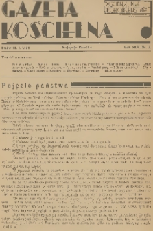 Gazeta Kościelna : tygodnik dla duchowieństwa. R.45, 1938, nr 3