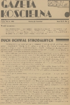 Gazeta Kościelna : tygodnik dla duchowieństwa. R.45, 1938, nr 5