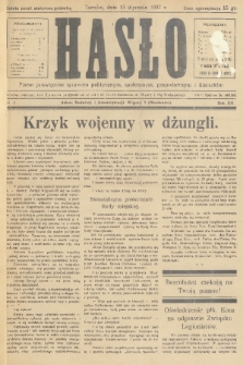 Hasło : pismo poświęcone sprawom politycznym, społecznym, gospodarczym i literackim. R.12, 1937, nr 3