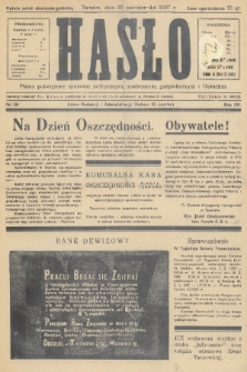 Hasło : pismo poświęcone sprawom politycznym, społecznym, gospodarczym i literackim. R.12, 1937, nr 29