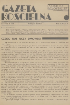Gazeta Kościelna : tygodnik dla duchowieństwa. R.46, 1939, nr 4