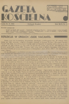 Gazeta Kościelna : tygodnik dla duchowieństwa. R.46, 1939, nr 9