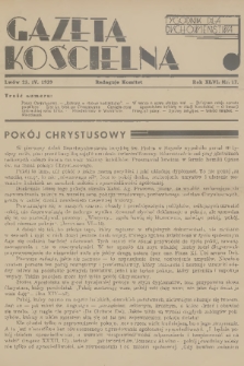 Gazeta Kościelna : tygodnik dla duchowieństwa. R.46, 1939, nr 17