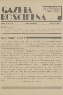 Gazeta Kościelna : tygodnik dla duchowieństwa. R.46, 1939, nr 21