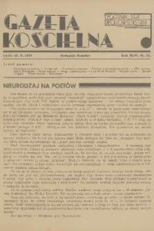 Gazeta Kościelna : tygodnik dla duchowieństwa. R.46, 1939, nr 22