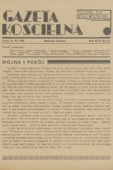 Gazeta Kościelna : tygodnik dla duchowieństwa. R.46, 1939, nr 25